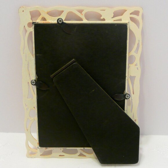 Cross Stitch Blue Green Mermaid Openwork Metal Frame Ocean Theme Decor 5" x 7" - Picture 3 of 3